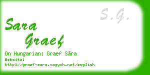 sara graef business card