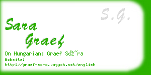 sara graef business card